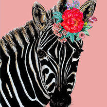 Load image into Gallery viewer, Zebra Floral Headdress Pink
